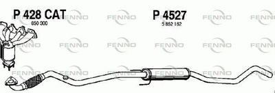  P4527 FENNO Средний глушитель выхлопных газов