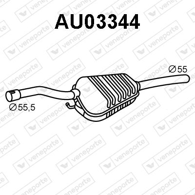  AU03344 VENEPORTE Предглушитель выхлопных газов