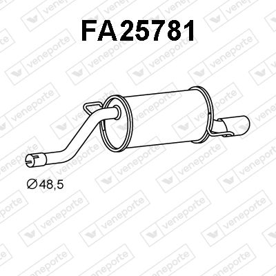  FA25781 VENEPORTE Глушитель выхлопных газов конечный