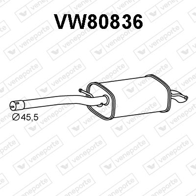  VW80836 VENEPORTE Глушитель выхлопных газов конечный