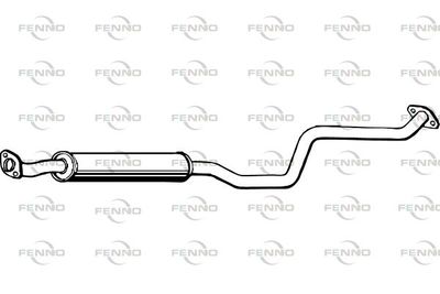  P3544 FENNO Средний глушитель выхлопных газов