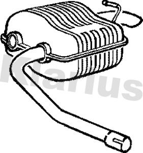  221001 KLARIUS Глушитель выхлопных газов конечный