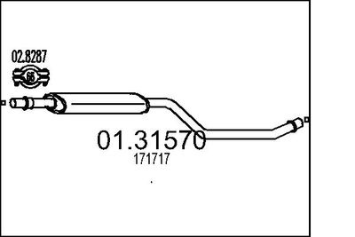  0131570 MTS Предглушитель выхлопных газов