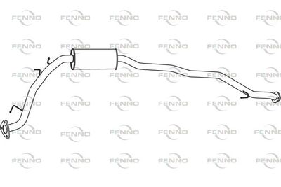  P2725 FENNO Средний глушитель выхлопных газов