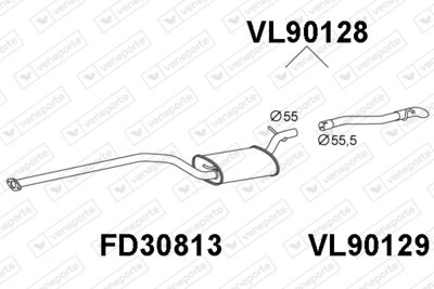  VL90128 VENEPORTE Глушитель выхлопных газов конечный