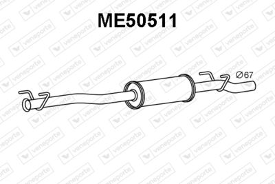  ME50511 VENEPORTE Глушитель выхлопных газов конечный