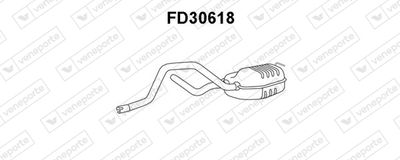  FD30618 VENEPORTE Средний глушитель выхлопных газов