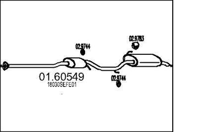  0160549 MTS Глушитель выхлопных газов конечный