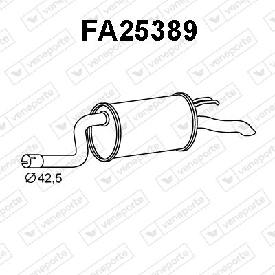  FA25389 VENEPORTE Глушитель выхлопных газов конечный