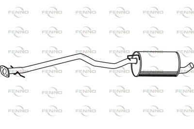  P2525 FENNO Средний глушитель выхлопных газов