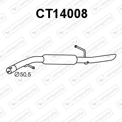  CT14008 VENEPORTE Глушитель выхлопных газов конечный