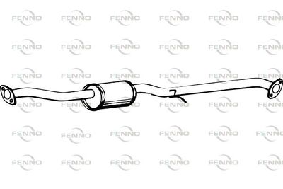  P3004 FENNO Средний глушитель выхлопных газов