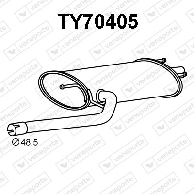  TY70405 VENEPORTE Глушитель выхлопных газов конечный