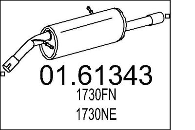  0161343 MTS Глушитель выхлопных газов конечный
