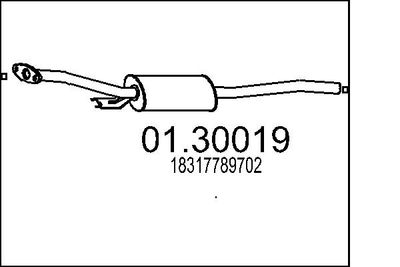  0130019 MTS Предглушитель выхлопных газов
