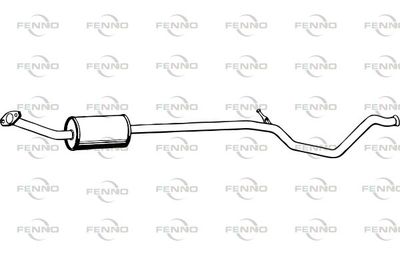  P4781 FENNO Средний глушитель выхлопных газов