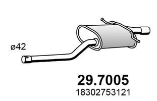  297005 ASSO Глушитель выхлопных газов конечный