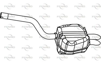  P5762 FENNO Глушитель выхлопных газов конечный