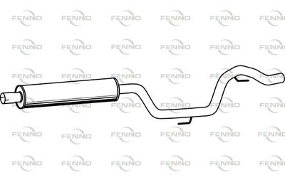  P5408 FENNO Средний глушитель выхлопных газов