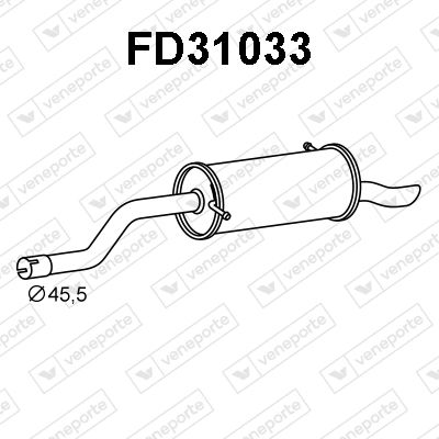  FD31033 VENEPORTE Глушитель выхлопных газов конечный