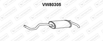  VW80305 VENEPORTE Глушитель выхлопных газов конечный