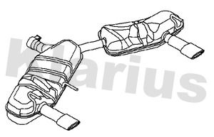  231499 KLARIUS Глушитель выхлопных газов конечный