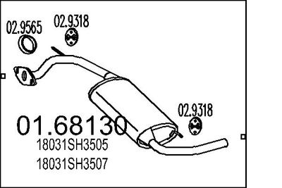  0168130 MTS Глушитель выхлопных газов конечный