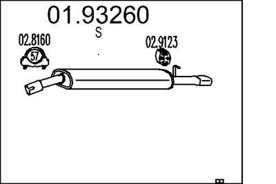  0193260 MTS Глушитель выхлопных газов конечный