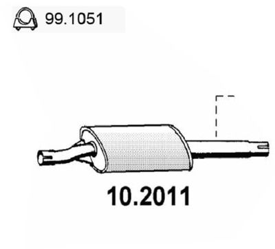  102011 ASSO Предглушитель выхлопных газов