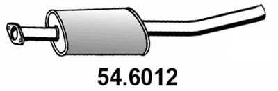  546012 ASSO Средний глушитель выхлопных газов