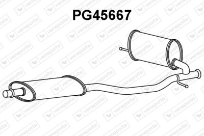  PG45667 VENEPORTE Средний глушитель выхлопных газов