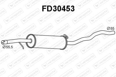  FD30453 VENEPORTE Средний глушитель выхлопных газов