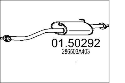  0150292 MTS Средний глушитель выхлопных газов