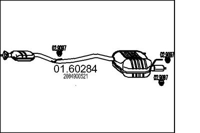  0160284 MTS Глушитель выхлопных газов конечный