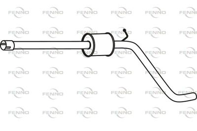  P72118 FENNO Средний глушитель выхлопных газов