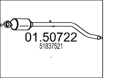  0150722 MTS Средний глушитель выхлопных газов