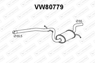  VW80779 VENEPORTE Предглушитель выхлопных газов