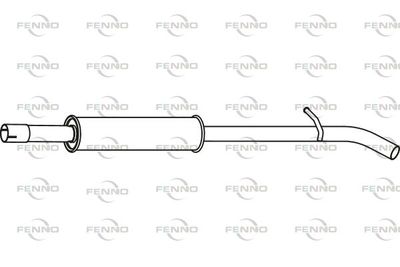  P49048 FENNO Средний глушитель выхлопных газов