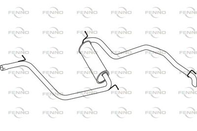  P72197 FENNO Глушитель выхлопных газов конечный