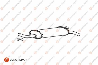  E12873E EUROREPAR Глушитель выхлопных газов конечный