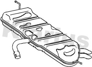  220900 KLARIUS Глушитель выхлопных газов конечный