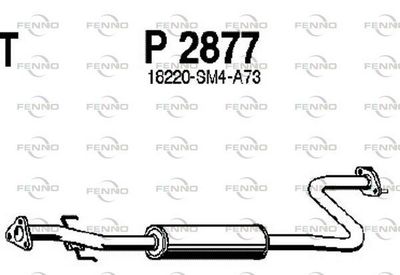  P2877 FENNO Средний глушитель выхлопных газов