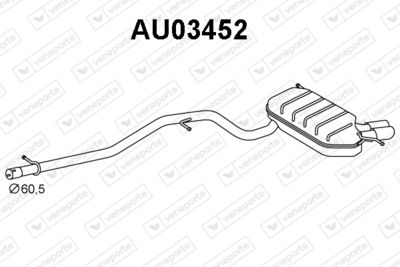  AU03452 VENEPORTE Глушитель выхлопных газов конечный