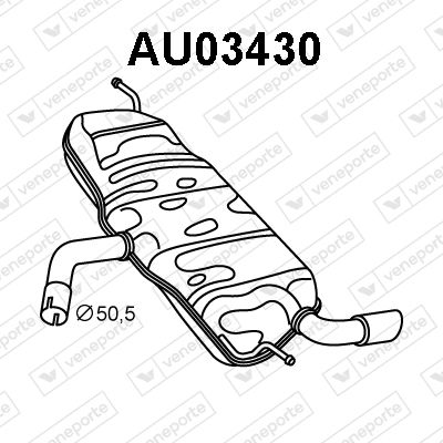  AU03430 VENEPORTE Глушитель выхлопных газов конечный