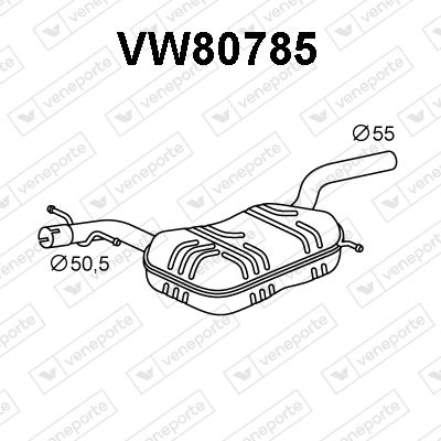  VW80785 VENEPORTE Предглушитель выхлопных газов