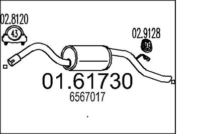  0161730 MTS Глушитель выхлопных газов конечный