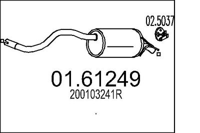  0161249 MTS Глушитель выхлопных газов конечный