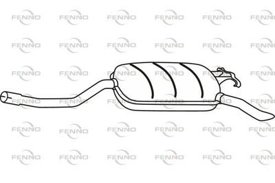  P3648 FENNO Глушитель выхлопных газов конечный