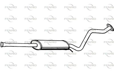  P2950 FENNO Средний глушитель выхлопных газов