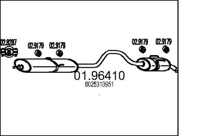  0196410 MTS Глушитель выхлопных газов конечный